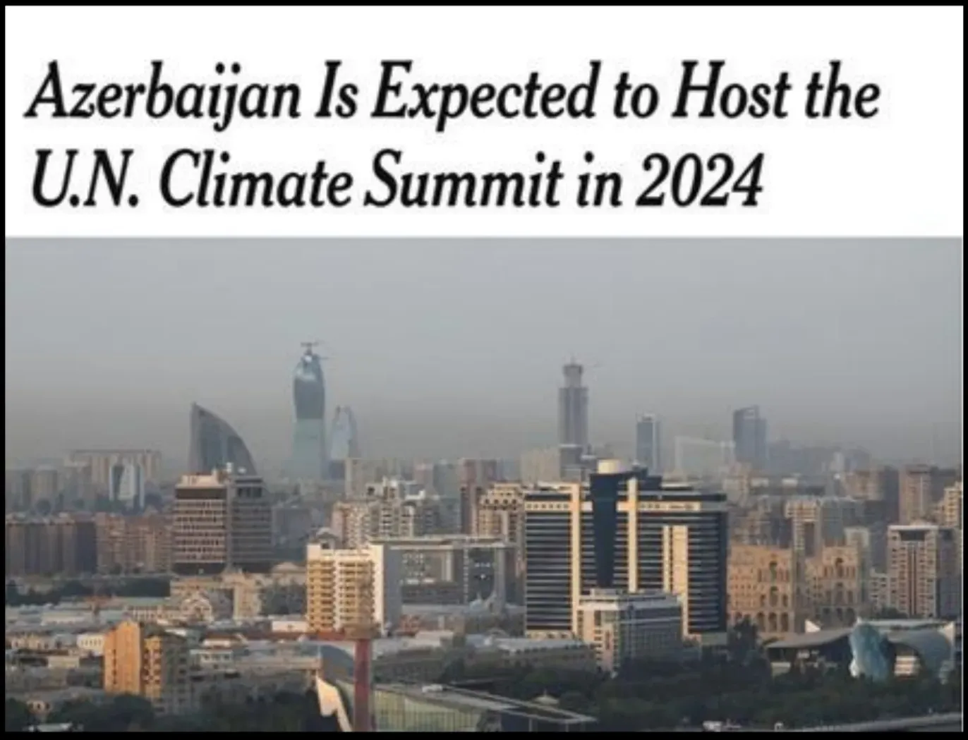 United Nations Climate Talks, 2024/COP29 will be held in Baku, Azerbaijan